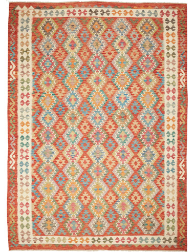 Kilim Pakistan abbronzatura e bianco antico 248x346