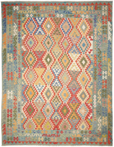 Kilim Pakistan marrone rosato e bianco antico 268x349
