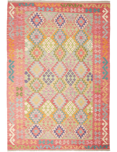 Kilim Pakistan abbronzatura e rosso indiano 205x293