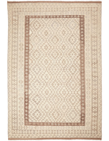 Kilim Pakistan grigio chiaro e argento 206x302