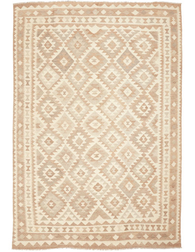 Kilim Pakistan grano e marrone rosato 196x292