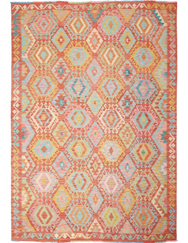 Kilim Pakistan abbronzatura e terra di siena 205x294