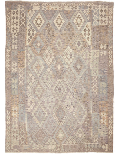 Kilim Pakistan grigio scuro e grigio scuro 212x293