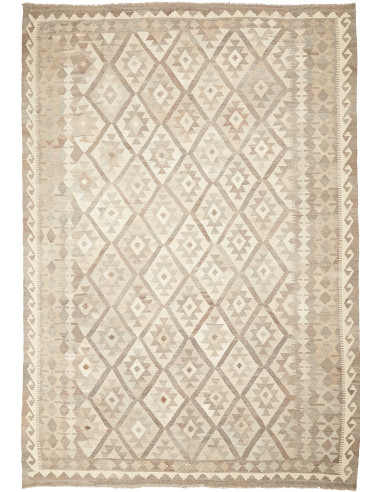 Kilim Pakistan argento e beige 204x293