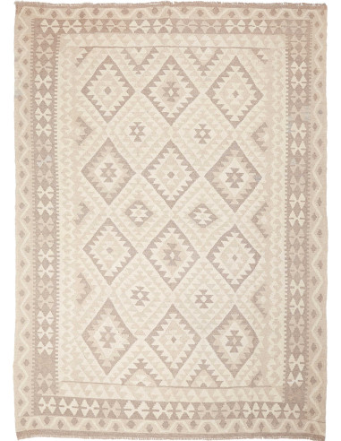 Kilim Pakistan grigio chiaro e grigio chiaro 201x279