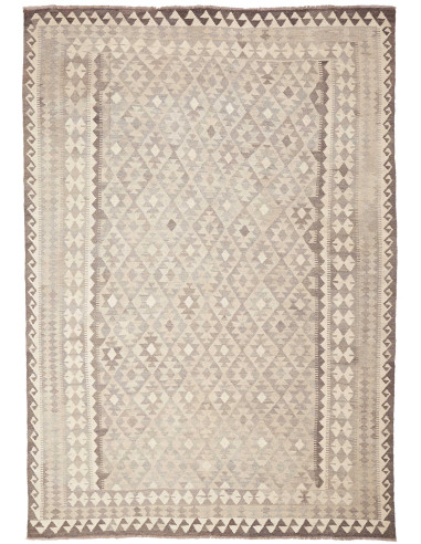 Kilim Pakistan argento e grigio 205x288