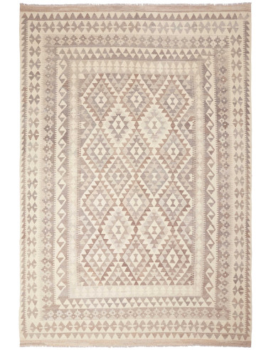 Kilim Pakistan argento e argento 205x300