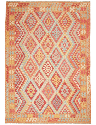 Kilim Pakistan abbronzatura e argento 211x289