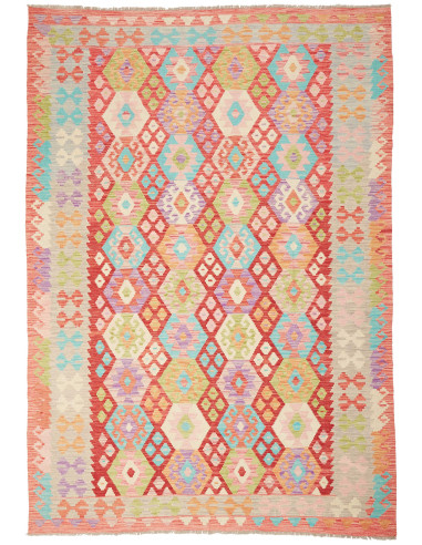 Kilim Pakistan abbronzatura e rosso indiano 199x285