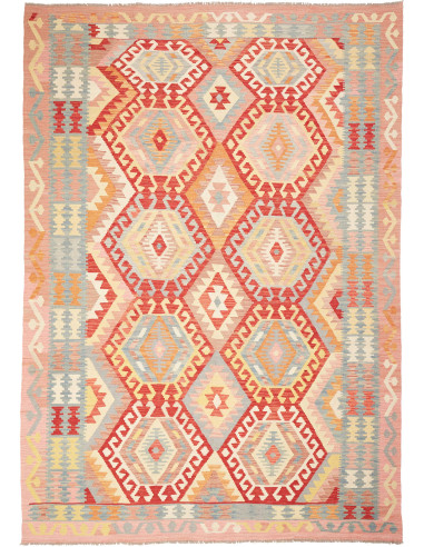 Kilim Pakistan abbronzatura e rosso indiano 211x299
