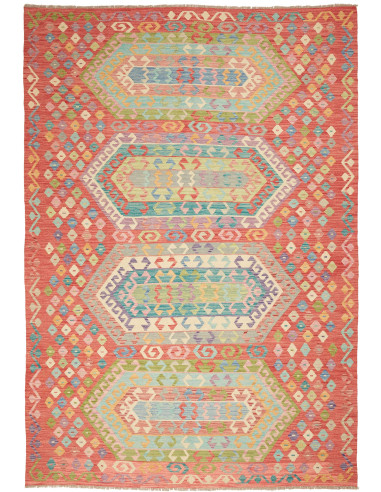 Kilim Pakistan abbronzatura e rosso indiano 208x301