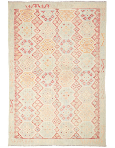 Kilim Pakistan grano e rosso indiano 194x289
