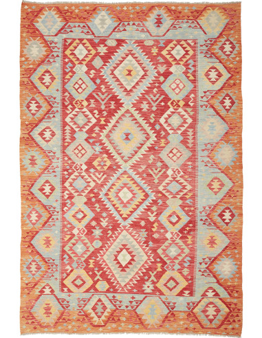 Kilim Pakistan abbronzatura e argento 194x292