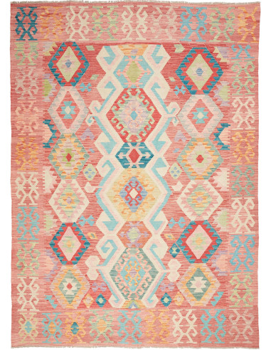 Kilim Pakistan abbronzatura e legno robusto 208x288
