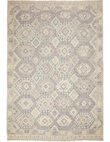 Kilim Pakistan argento e grigio 213x303