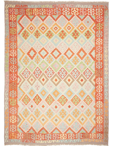 Kilim Pakistan grano e salmone scuro 216x294