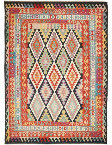 Kilim Pakistan abbronzatura e marrone 217x301
