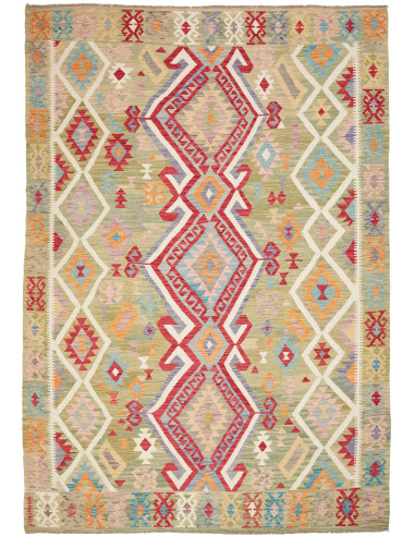 Kilim Pakistan abbronzatura e abbronzatura 206x294