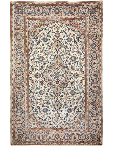 Kashan Persia argento e marrone sella 197x306