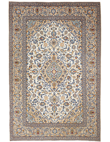 Kashan Persia argento e verde oliva scuro 195x300