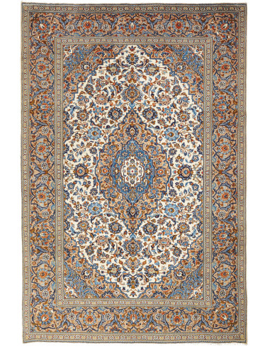Kashan Persia marrone rosato e marrone sella 202x303