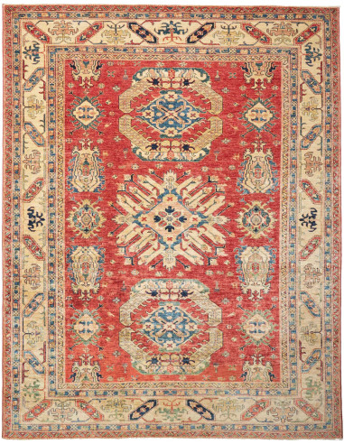 Kazak Fine Pakistan marrone rosato e grigio ardesia scuro 240x314