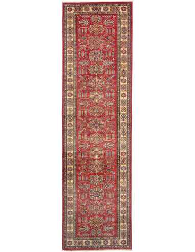Kazak Fine Pakistan terra di siena e grigio ardesia scuro 80x294