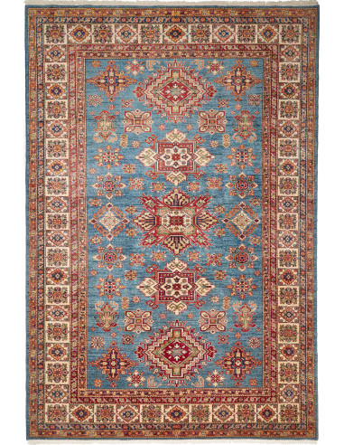 Kazak Fine Pakistan grigio e marrone sella 214x312
