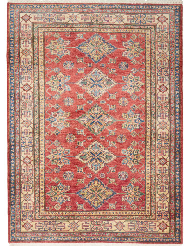 Kazak Fine Pakistan marrone rosato e grano 149x204