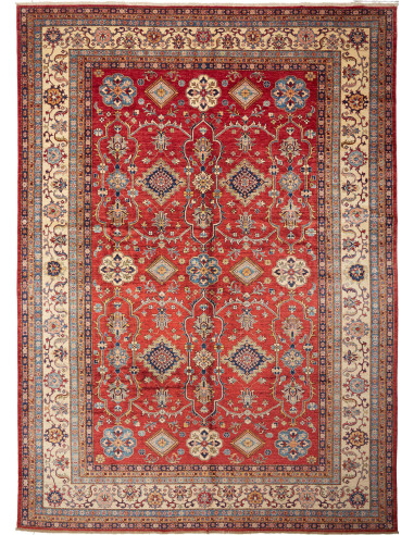 Kazak Fine Pakistan terra di siena e marrone rosato 301x423