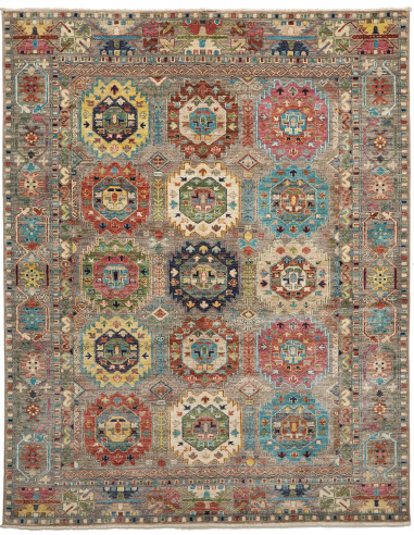 Tribal Pakistan grigio e abbronzatura 153x198