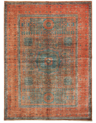 Mamlouk Pakistan rosso indiano e grigio ardesia scuro 173x245