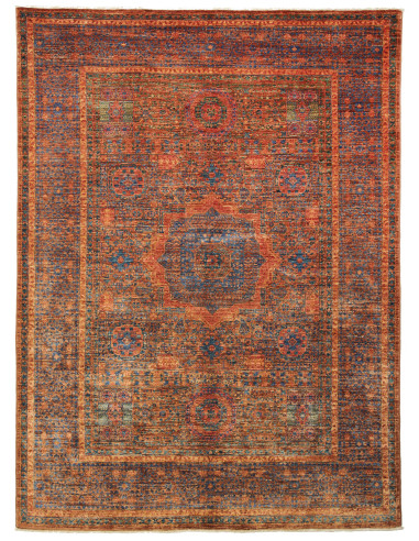 Mamlouk Pakistan terra di siena e grigio ardesia scuro 148x200