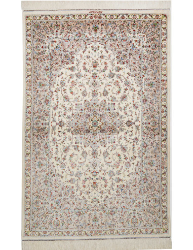 Ghom Seta Persia argento e argento 100x150