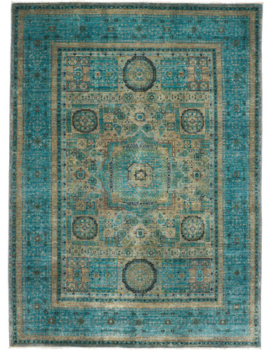 Mamlouk Pakistan grigio tenue e grigio ardesia scuro 143x201