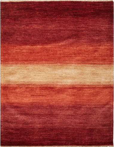Gabbeh Moderno Pakistan marrone e marrone 158x203