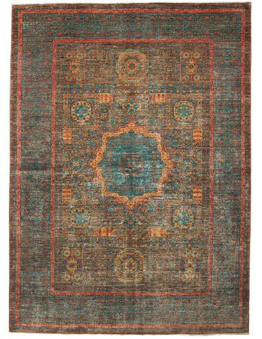 Mamlouk Pakistan grigio tenue e verde oliva scuro 169x232