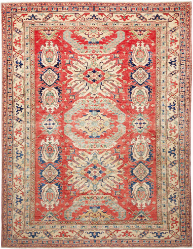 Kazak Fine Pakistan marrone rosato e marrone 243x308