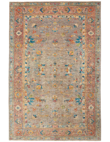 Zigler Fine Pakistan marrone rosato e grigio ardesia scuro 200x308