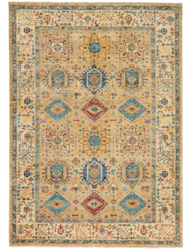 Tribal Pakistan kaki scuro e abbronzatura 167x232