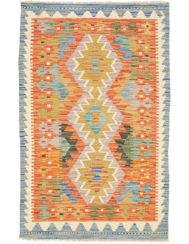 Kilim Pakistan abbronzatura e marrone sabbia 80x128