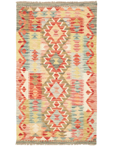 Kilim Pakistan abbronzatura e rosso indiano 79x137