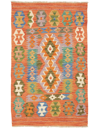 Kilim Pakistan perù e grigio chiaro 82x126