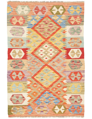 Kilim Pakistan abbronzatura e legno robusto 86x127