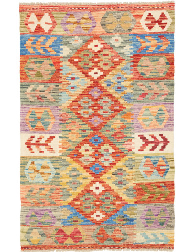 Kilim Pakistan abbronzatura e marrone 81x127