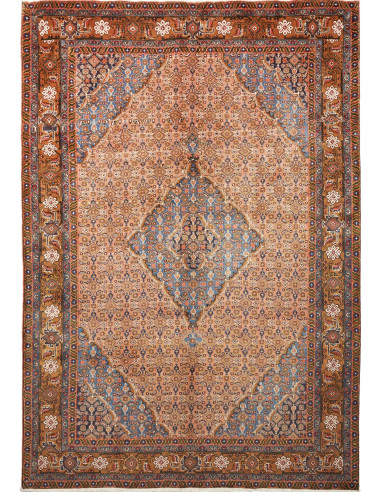 Ardabil Persia rosso indiano e grigio ardesia scuro 200x290
