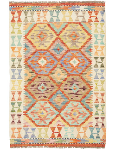 Kilim Pakistan abbronzatura e terra di siena 84x123