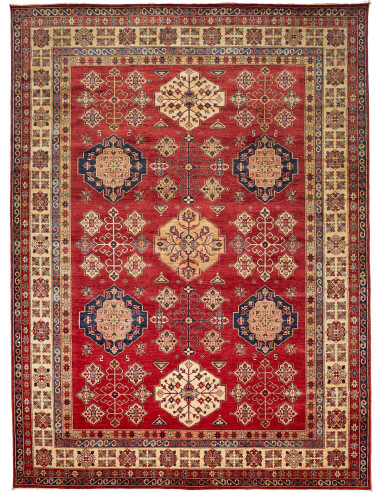 Kazak Fine Pakistan terra di siena e grigio ardesia scuro 293x398