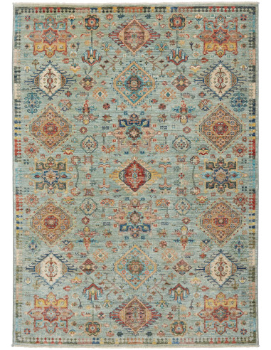 Tribal Pakistan marrone rosato e grigio scuro 147x206
