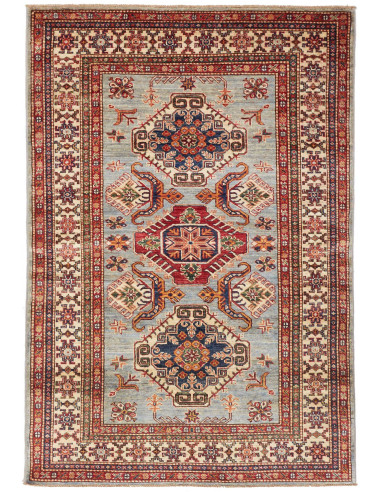 Kazak Fine Pakistan abbronzatura e marrone sella 125x181